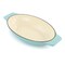 Martha Stewart 2 Piece Enameled Cast Iron Oval Casserole Birch Wood Trivet Set in Aqua 129057.02 - alternate 7