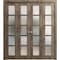 Sartodoors Sliding Closet Double Bi-fold Doors Oak Solid Core Modern Interior QUADRO4002DBF-AKA-96 x 96 (4* 24x96) - alternate 1