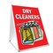 Signmission Dry Cleaners, 36 Inch x 24 Inch A-frame Yard Sign, Plastic Sign SBC-2436-Dry Cleaners - alternate 1
