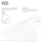Vigo Hibiscus Modern White Matte Stone 16 in. L x 16 in. W x 5 in. H Square Vessel Bathroom Sink VG04004 - alternate 6