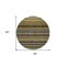 Homeroots 8' Gold Beige And Wheat Round Striped Washable Indoor Outdoor Area Rug 577777 - alternate 4