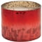 Homeroots 4" White Cranberry Scented Two Wick Candle In Red Distressed Frosted Glass Holder 633865 - alternate 3