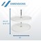 Knape & Vogt Lazy Susan, Polymer, White, 32 in W, 31.5 in H, 32 in L KV.PFN32STW - alternate 3