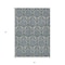 Homeroots 5' X 8' Blue and Cream Damask Washable Non Skid Indoor Outdoor Area Rug 563866 - alternate 4