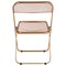 Leisuremod Lawrence Acrylic Folding Chair with Gold Metal Frame, Rose Pink, 4PK LFG19PK4 - alternate 4