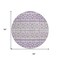 Homeroots 8' Purple Lavender And Ivory Round Geometric Washable Indoor Outdoor Area Rug 613869 - alternate 6