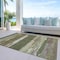 Homeroots 9' X 12' Olive Green Abstract Washable Indoor Outdoor Area Rug 608751 - alternate 4