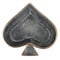 Homeroots 6in Black Ace Of Spades Cast Iron Handmade Vanity Tray 483154 - alternate 1