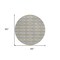 Homeroots 8' Gray Ivory And Brown Round Geometric Washable Indoor Outdoor Area Rug 599630 - alternate 7