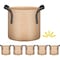Ipower Plant Grow Bag 2-Gallon Heavy Duty Fabric Pots, 300G Thickened Nonwoven Containe, Tan, 5PK GLGROWBAG2X5TANV5 - alternate 1