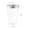 Smarty Had A Party 12 oz. Clear with Metallic Silver Rim Round Tumblers (240 Cups), 240PK 512S-CASE - alternate 6