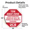 Signmission Tow Away Zone Unauthorized Vehicles, 18 Inch X 18 Inch, Vinyl Decal OC-D-18-321 - alternate 3