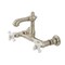 Kingston Brass Double-Handle Wall Mount Bathroom Faucet, Brushed Nickel KS7258PX - alternate 1