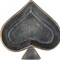 Homeroots 6in Black Ace Of Spades Cast Iron Handmade Vanity Tray 483154 - alternate 2