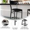 Flash Furniture Wright Barstool w/500 LB. Capacity Black Steel Frame, Black Vinyl Boomerang Back, Black Vinyl Seat XU-DG6V6BKV-BK-GG - alternate 7