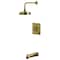 Kingston Brass Single-Handle Pressure Balanced Tub and Shower Faucet, Antique Brass KB5893CML - alternate 1