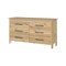Homeroots 59" Natural Six Drawer Double Dresser 544017 - alternate 9