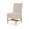 Homeroots Beige And Brown Upholstered Fabric Open Back Dining Side Chair 605662 - alternate 1