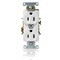 Leviton Dup Rec 15A 125V Self-Gr Wht L5262-W - alternate 1