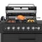 Koolmore Outdoor Kitchen Island, Black, 6 Burners, sink, Storage Cabinet and Beverage Refrigerator KM-OKS-BQHUB-BK - alternate 6