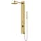 Vigo 39 in. H x 4 in. W 2-Jet Shower Panel System with Round Head & Hand Shower Wand, Matte Brushed Gold VG08016MG - alternate 1