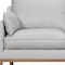 Homeroots 87" Gray Leather Sofa And Toss Pillows With Brown Legs 546408 - alternate 11