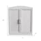 Homeroots 31in White Wood Corner Accent Cabinet 693406 - alternate 4