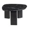 Homeroots 54" Black Genuine Marble and Wood Free Form Coffee Table 565078 - alternate 6