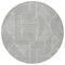 Homeroots 8' Gray And Ivory Round Abstract Washable Indoor Outdoor Area Rug 594937 - alternate 6