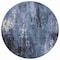 Homeroots 8' Blue And Ivory Round Abstract Washable Indoor Outdoor Area Rug 617652 - alternate 8