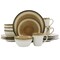 Gibson Elite Moonstruck 16 Piece Ceramic Dinnerware Set in Brown 130939.16 - alternate 1