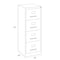 Hirsh 18" W 4 Drawer Vertical File Cabinet, Light Gray, Legal 17550 - alternate 3