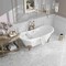 Apollo Tile Serena 9x10 White Gray Calacatta Gold, Thassos Mosaic Tumbling cube Wall Tile (3.28 sq ft/case), 5PK APLTSC88G42A - alternate 2
