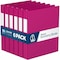 Davis Group Premium Economy, Angle D Ring, Binder, (Pink, 1"), PK6 2301-43-06 - alternate 1