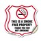 Signmission No Smoking Shield Sign This Is A Smoke F, 12 inch X 12 inch, Vinyl Decal, 2PK SHI-D-2PACK-12-402 - alternate 1