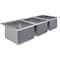 Amgood Stainless Steel 3 Compartment Drop-In Sink. Bowl 14 in. x 16 in. x 10 in. No Fauce SINK DIS S3C-141610-NF-Z - alternate 1