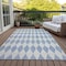 Homeroots 8' X 10' Sky Blue And Ivory Geometric Washable Indoor Outdoor Area Rug 577118 - alternate 7