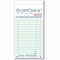National Checking Company 2 Part 16 Line Carbon Green Guest Check, PK2500 G6000 - alternate 1