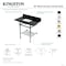 Kingston Brass 36-Inch Black Granite Console Sink with Brass Legs and Shelf, 8-Inch, 3-Hole KVPK36KBSQB1 - alternate 2