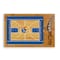 Picnic Time Family Of Brands NCAA Kansas Jayhawks Basketball Court Icon Glass Top Cutting Board & Knife Set 910-00-505-245-0 - alternate 1