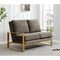 Leisuremod Jefferson Contemporary Velvet Loveseat with Gold Frame, Dark Grey JAG53DGR - alternate 4