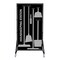5S Supplies 5S Housekeeping Shadow Board Broom Station Version 3 - Black Board / Gray Shadows  With Broom HSB-V3-BLACK/GRAY-KIT - alternate 1
