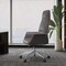 Leisuremod Summit High-Back Office Chair in Faux Leather & Aluminum Frame with Swivel & Tilt, Grey SOT21GRL - alternate 6