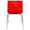 Leisuremod Astor Water Ripple Design Dining Chair, Transparent Red AC20TR - alternate 3