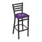 Holland Bar Stool Co 30" Blk Wrinkle James Madison Stationary Bar Stool, Ladder Back L00430JmsMad - alternate 1