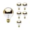 Bulbrite Incandescent Dimmable 40 Watt Half Gold Globe G25 Light Bulbs with E26 Screw Base, 6 PK 861108 - alternate 1