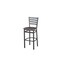 Bfm Seating Lima Ladder Back Barstool - Rustic Copper Relic Seat - Steel Frame - Sand Black Finish 2160BRCR-SB - alternate 1