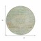 Homeroots 8' Sage And Copper Round Medallion Washable Indoor Outdoor Area Rug 615736 - alternate 7