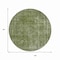 Homeroots 8' Green And Silver Round Medallion Washable Indoor Outdoor Area Rug 616432 - alternate 7