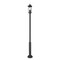 Z-Lite Tiberius 4 Light Outdoor Post Mounted Fixture, Black/Clear Seedy, 12 In W x 120 In H 5017PHBR-5010P-BK - alternate 1